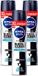NIVEA MEN Deospray Invisible Black & White Active, 250 ml - Lot économique - 3 pièces