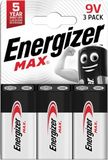 Energizer Max 9V Batterijen (3 Stuks)