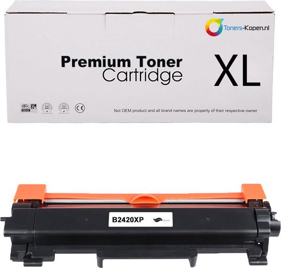 Toners-kopen.nl 2x Brother TN-2410/TN-2420 - XL Alternatieve Toner - 3000 Pagina's - Geschikt voor Brother HL-L2310D, HL-L2350DW, HL-L2357DW, HL-L2375DW, HL-L2370DN, DCP-L2510, DCP-L2537DW, DCP-L2550DN, DCP-L2530DW, MFC-L2735DW, MFC-L2710, MFC-L2730DW, MFC-L2750DW