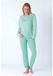 Hajo Premium katoen dames pyjama lichtgroen - Groen - Maat 40/42