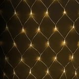 Platte lichtketting met 3 AA-batterij, warmwit licht, afmetingen 1,5 m x 1,5 m, ideaal voor decoratie en sfeer.