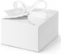 PartyDeco cadeaudoosje Wolkje - Bruiloft bedankje - 10x met lintje - wit - 8 x 5 cm