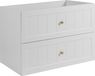 Meuble sous lavabo style classique, blanc, 80 x 57 x 46 cm