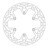 Street Rear Halo Fixed Brake Disk Roestvrij Staal - Dikte 5 mm