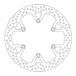 Street Rear Halo Fixed Brake Disk Roestvrij Staal - Dikte 5 mm