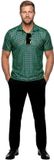 Wilbers Polo Velvet met Glitter Zeegroen Premium - Maat M