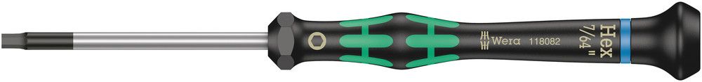 Wera 2054 Kraftform Micro Zeskant-Schroevendraaier, Hex-Plus, 7/64 duim x 60 mm