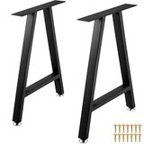 VEVOR Tafelpoten, 2 stuks, tafelpoten voor meubels, 71,1 x 45 cm, industriële belasting, 200 pond poten, eettafel, dikte 2 mm, poten voor bijzettafel, vorm A
