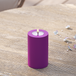 Deluxe Homeart LED-Blockkerzen für den Außenbereich Ø 7,5 x 12,5 cm Violett