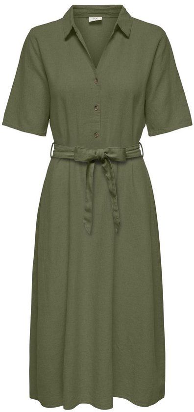 JDY JDYSAY 2/4 MIDI SHIRT DRESS WVN NOOS Dames Jurk - Kalamata - M