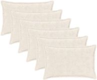 vidaXL Kussensloop 6 stuks Wit 50 x 80 cm Nep Konijnenbont