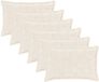 vidaXL Kussensloop 6 stuks Wit 50 x 80 cm Nep Konijnenbont