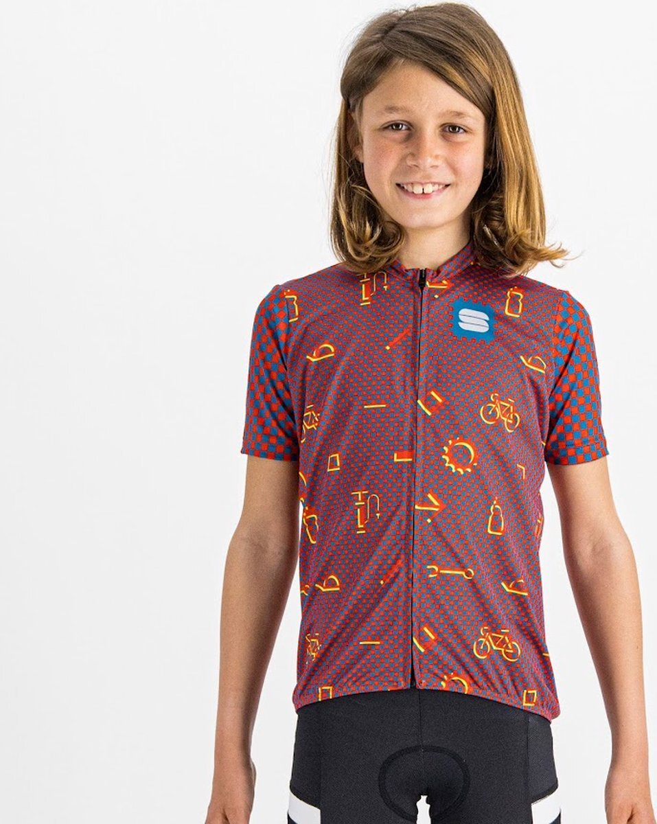 Sportful CHECKMATE KID Fietsshirt - Unisex - maat 14Y