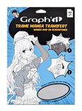 Graph'it - Transferframe voor manga-tekeningen en -illustraties - Droge transfersticker - A4-formaat - Patroon met lichte schaduwen
