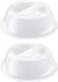 Westmark Couvercles de plat, 2 pièces, chacun environ 27,5 cm, pour décongeler et réchauffer au micro-ondes, plastique, blanc