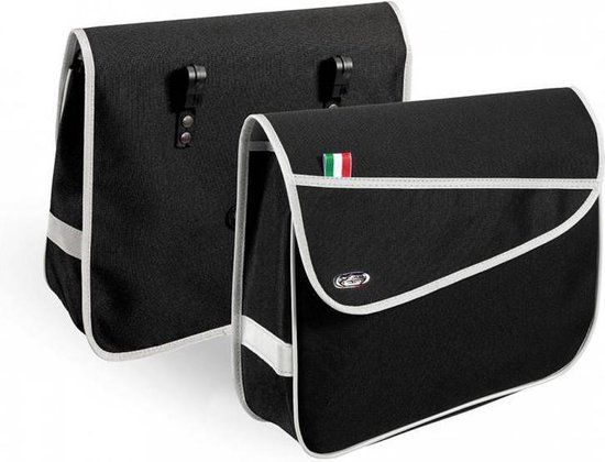 Selle Monte Grappa Elegance Fietstas / Pakaftas set - Links + Rechts - Zwart - 18L