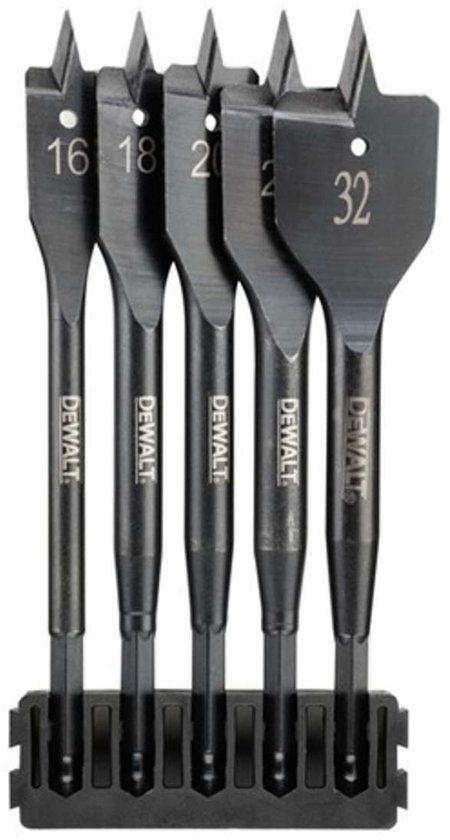 DeWalt Accessoires DeWALT 5-delige set vlakke houtboren DT70834