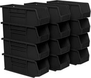 Akro-Mils 30224 hangcontainer, kunststof, 27,9 x 10,2 cm, 12 stuks 11-Inch by 4-Inch by 4-Inch zwart