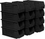 Akro-Mils 30224 hangcontainer, kunststof, 27,9 x 10,2 cm, 12 stuks 11-Inch by 4-Inch by 4-Inch zwart