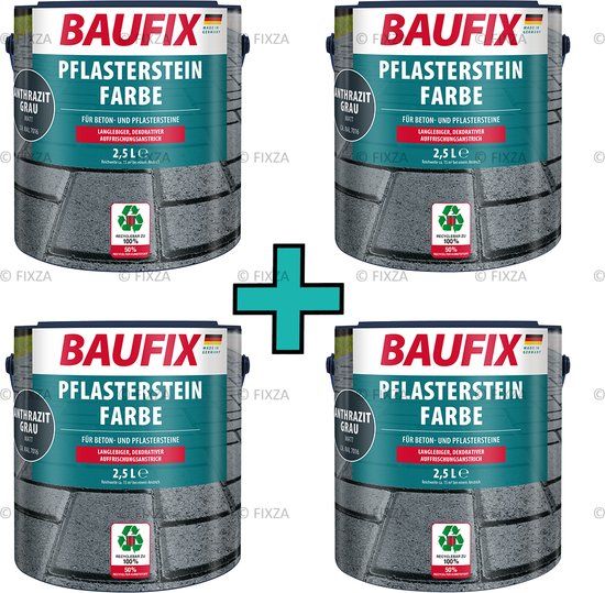 BAUFIX Impregnerende Tuintegel verf antraciet grijs 10L - 30 m²