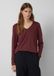 s.Oliver T-shirt met lange mouwen en V-hals voor dames, bordeaux, maat 38