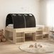vidaXL Bedframe met tunnel 3-delig Sonoma Eiken en Zwart Bewerkt hout