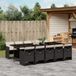 Prolenta Maison Exclusive Tuinset voor buiten, 11-delig, met kussens, zwart, van polyrotan