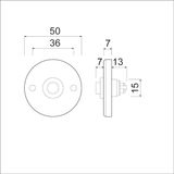 AMI beldrukker - 3 RH - 50mm rond - F2 - 296500
