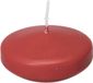 Enlightening Candles Drijfkaarsen - 8x stuks - rood - ca 8 branduren - geurloos - Dia 8 cm