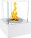 Bysil Vrijstaande bioethanol haard mini wit mat 13x13x17 cm
