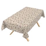 ANRO Tafelkleed Koffie Bruin 180x140cm Rechte rand Afwasbaar Waterafstotend Binnen & Buiten
