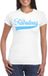 Bellatio Decorations Foute party t-shirt voor dames - Fabulous - wit - glitter - carnaval/themafeest XS