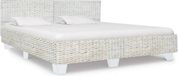 vidaXL Cadre de lit Rotin Gris 180x200 cm