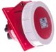 Prise encastrable pour usage commercial, 32A, 4 pôles, 400V, dimensions 80x97 mm, rouge, IP67, numéro d'article 4242-6f78