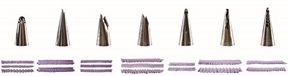 PME FS007 ruchetdoppen van naadloos roestvrij staal, assortiment, 7-delig, zilver, 1,72 x 1,72 x 4 cm
