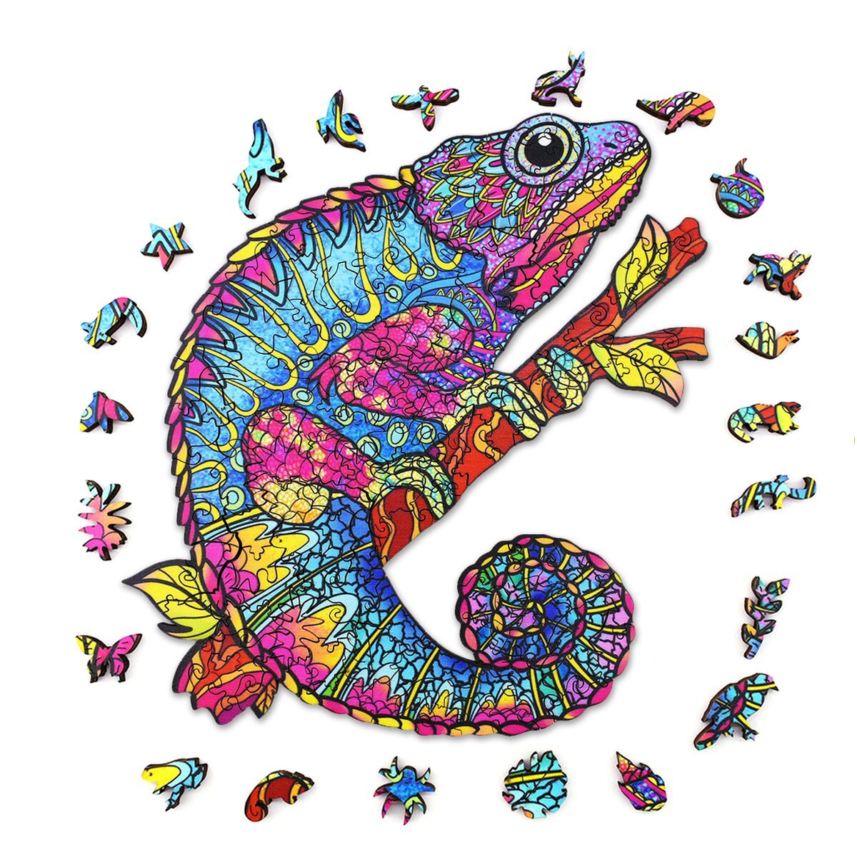 Acropaq PUZA3C - Wooden Jigsaw Puzzle A3 CHAMELEON