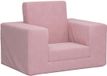 vidaXL Kinderslaapbank - Zacht - Pluche - Roze