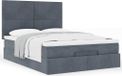 Maison Exclusive - Cadre de lit ottoman avec matelas, gris foncé, 140x190 cm, velours