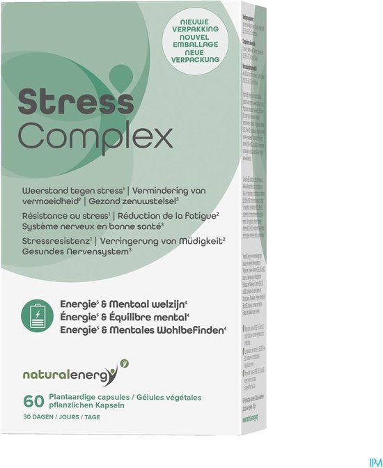 Natural Energy Stress Complex | 60 Vegan Capsules - Natural Energy with Magnesium & B Vitamins