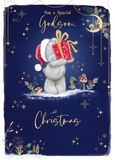 Me To You Tatty Teddy Luxe kerstkaart met goudfolie details voor peetzoon 12,7 x 17,8 cm - officiële collectie