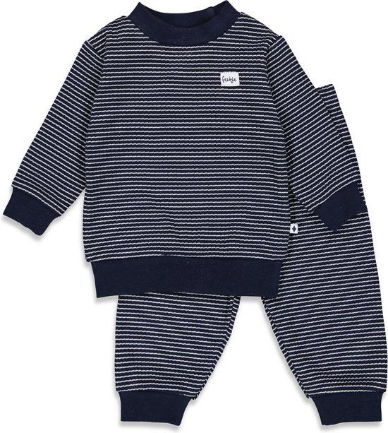 Feetje Wafel Pyjama Royal Blue/Wit