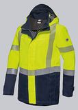 BP BPrs-veiligheidsjas met waarschuwingsprint, lichtgewicht, heren, XXL, polyester, waarschuwinggeel/nachtblauw
