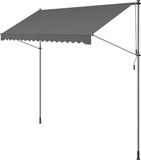 Songmics Balkonzonwering 350 x 120 cm Antraciet