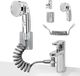 Unyqoos® Set de douchette évier pommeau de douche avec 3 types de jet pour se laver les cheveux ou nettoyer l'évier