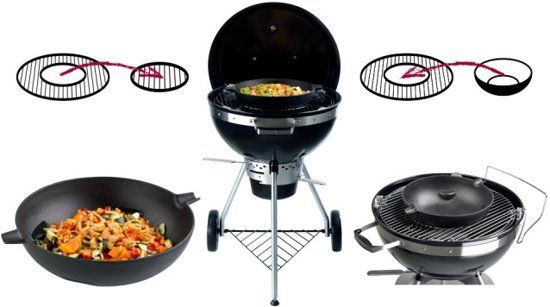 Tepro 8580 Gietijzeren Inzet Wok voor 8568 Hoofdgrillrooster
