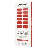 ANNY Gel nagelstrips - uv-nagelfolie om op te plakken, met uv-lamp, duurzaam en splintervrij, eenvoudig in gebruik, kleur: bloody orange - gedempt baksteenrood, nr. 50