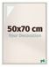 yd Cadre photo 50x70 cm blanc mat - Cadre pour toile - MDF Lyon