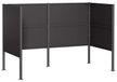 Syfax Afvalcontainer Scherm Staal Zwart 167 x 85 x 113 cm