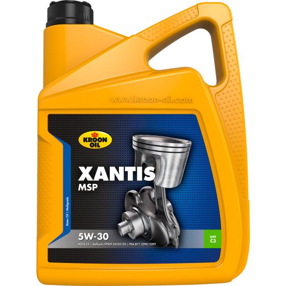 Kroon-Oil - Xantis MSP 5W-30 - Synthetische Motorolie - 5 Liter - Transparant