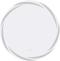 Bolt Edge Miroir de salle de bain rond Nero - 80cm - Avec éclairage - Dimmable